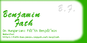 benjamin fath business card